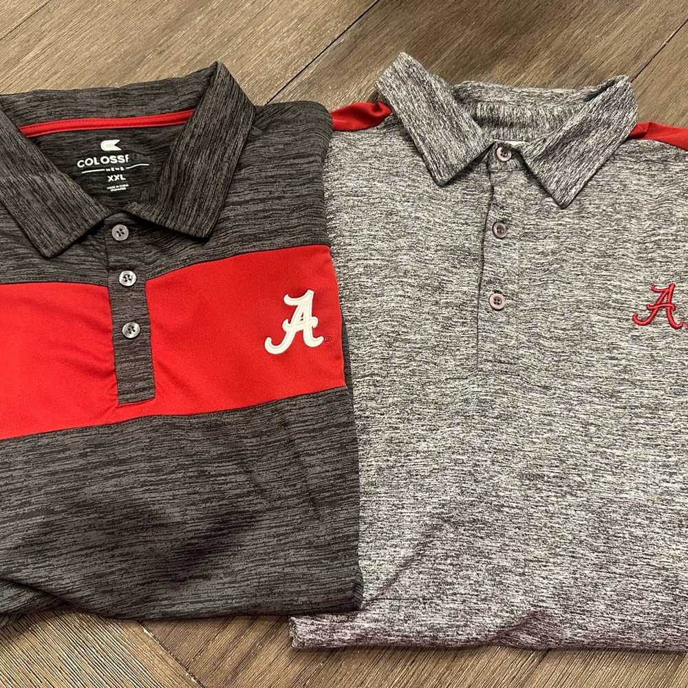 Lot of 2 Sz XXL Men’s Alabama polo shirts $15